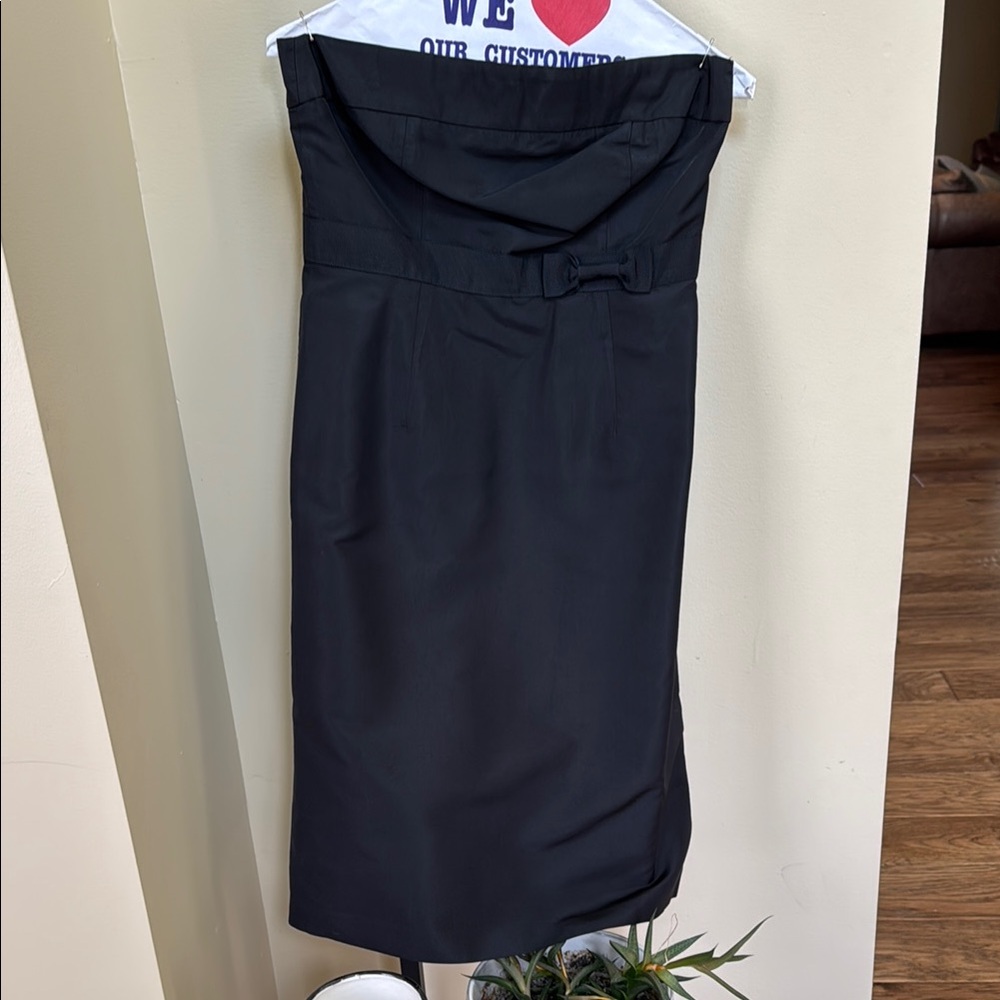 J Crew strapless black dress